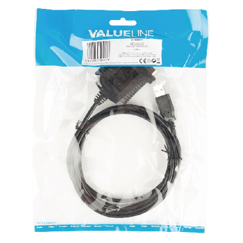 VLCP60880B20 Usb 2.0 kabel usb a male - centronics 36-pins male 2.00 m zwart Verpakking foto